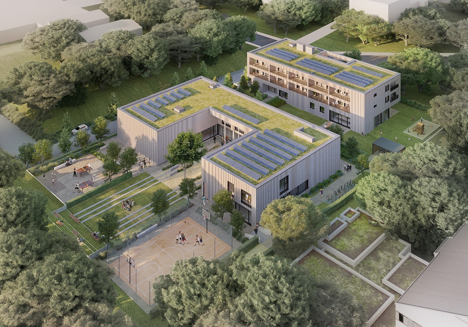 So soll das neue Stadtteilzentrum am Wiesbadener Gräselberg aussehen