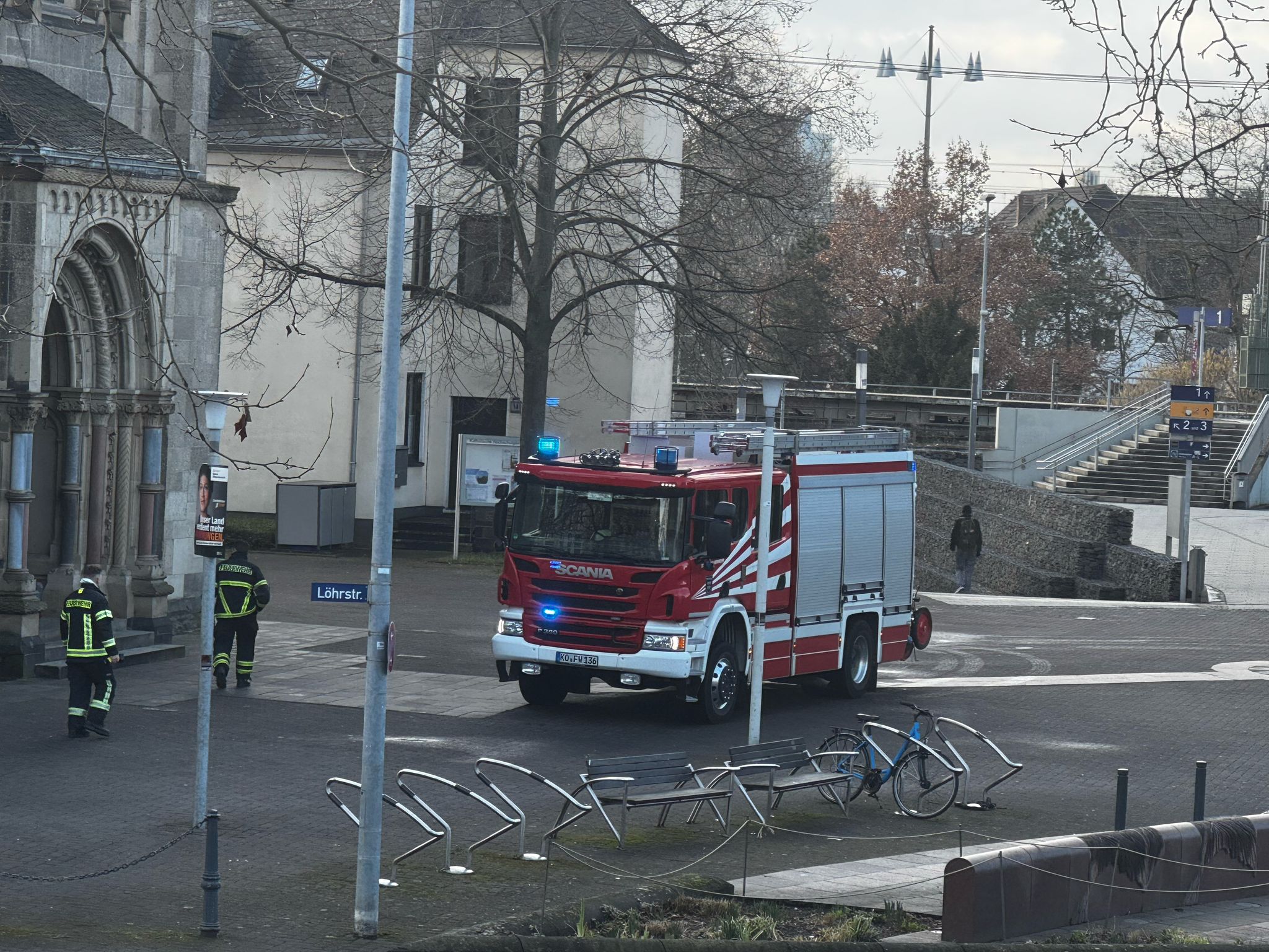 Im Video: Unbekannter legt Feuer an Herz-Jesu-Kirche Koblenz